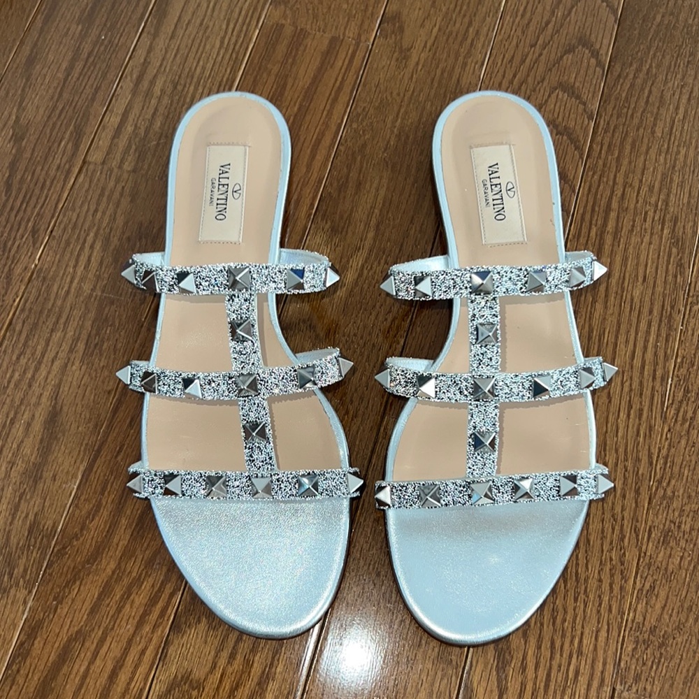 Valentino Rockstud Swarovski Sandals